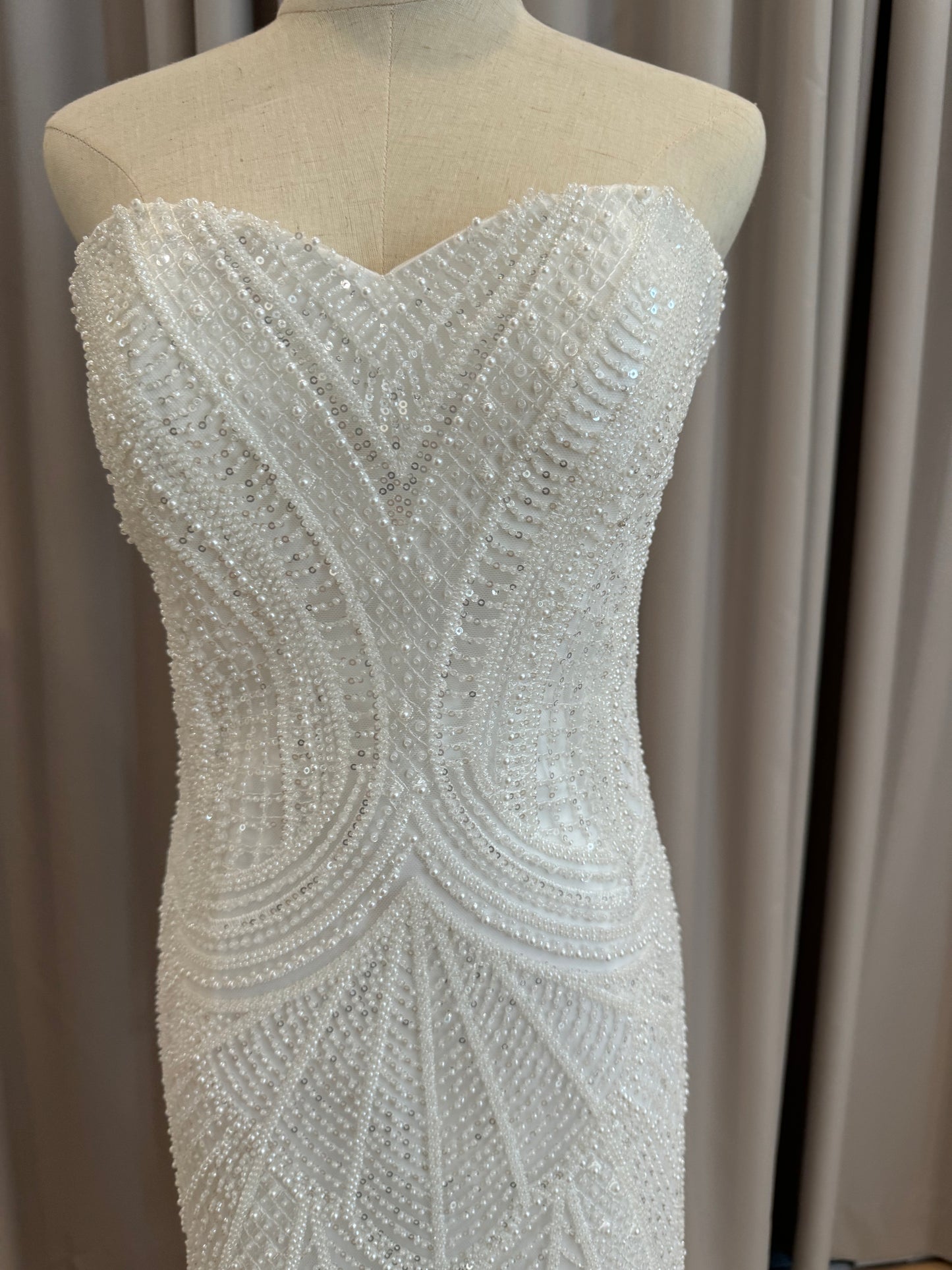 Bridal | Hian Tjen - Geometrical White Beaded