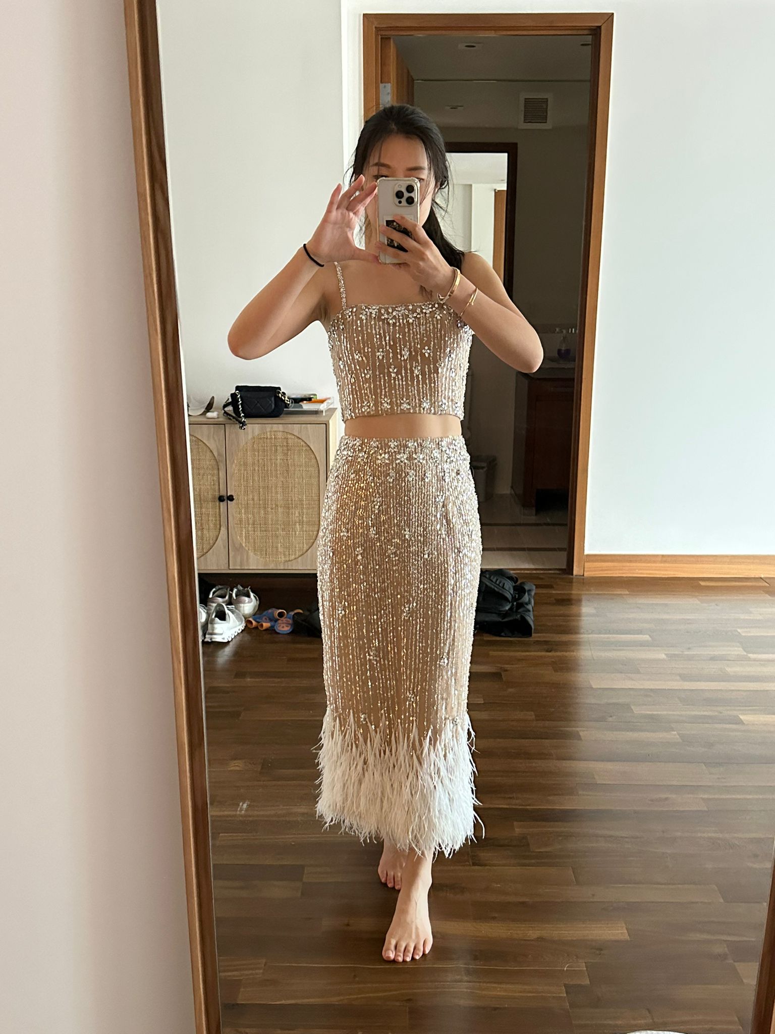Custom | Mier - Feather and Gold Afterparty Set