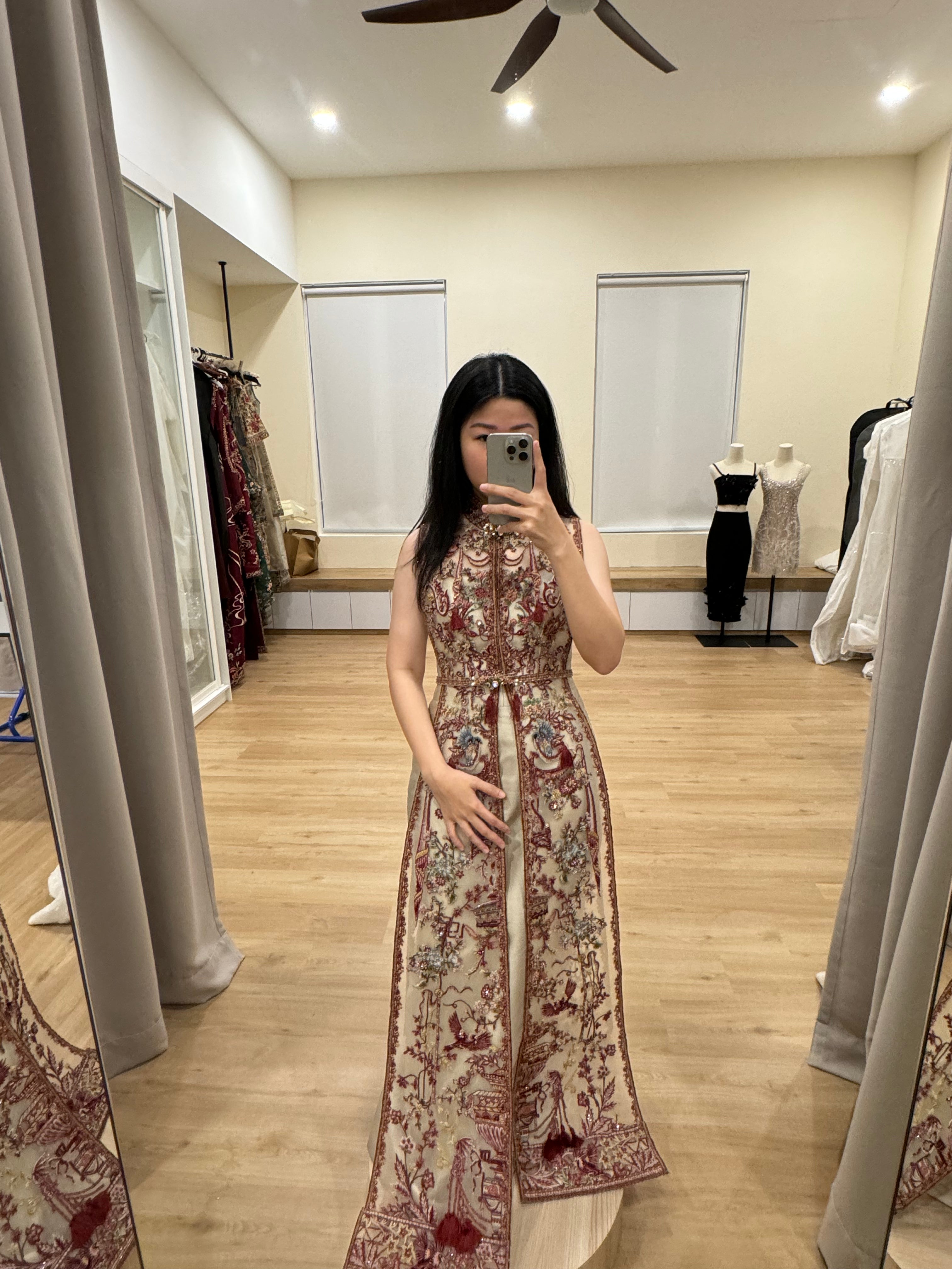 Cheongsam | Stella Lunardy - Beige Red