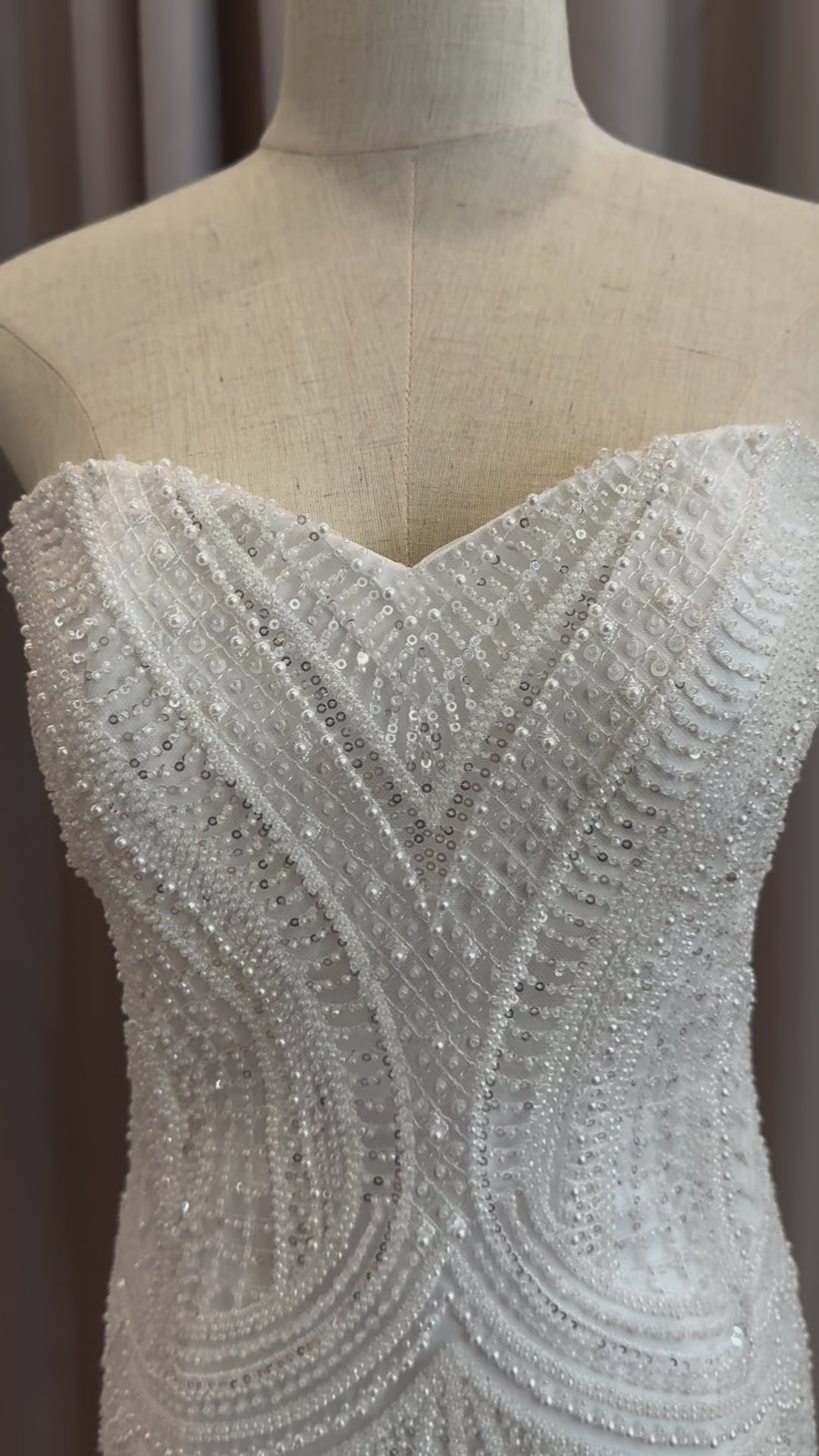 Bridal | Hian Tjen - Geometrical White Beaded