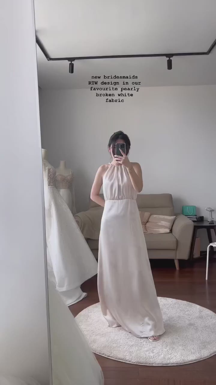 Bridesmaid | Chiffon B - Pearly White